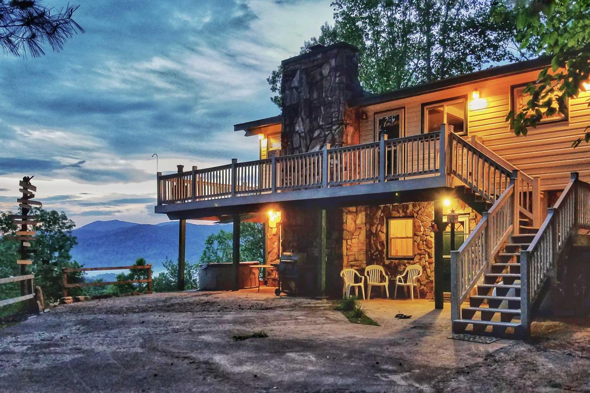 Secluded Mountain Home With Stunning Views And Deck! Bryson City Eksteriør bilde